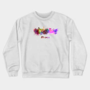 Macau skyline in watercolor Crewneck Sweatshirt